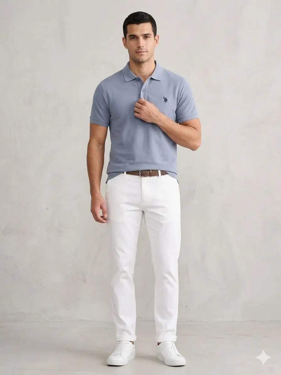 8731 US POLO TSHIRT - İNDİGO