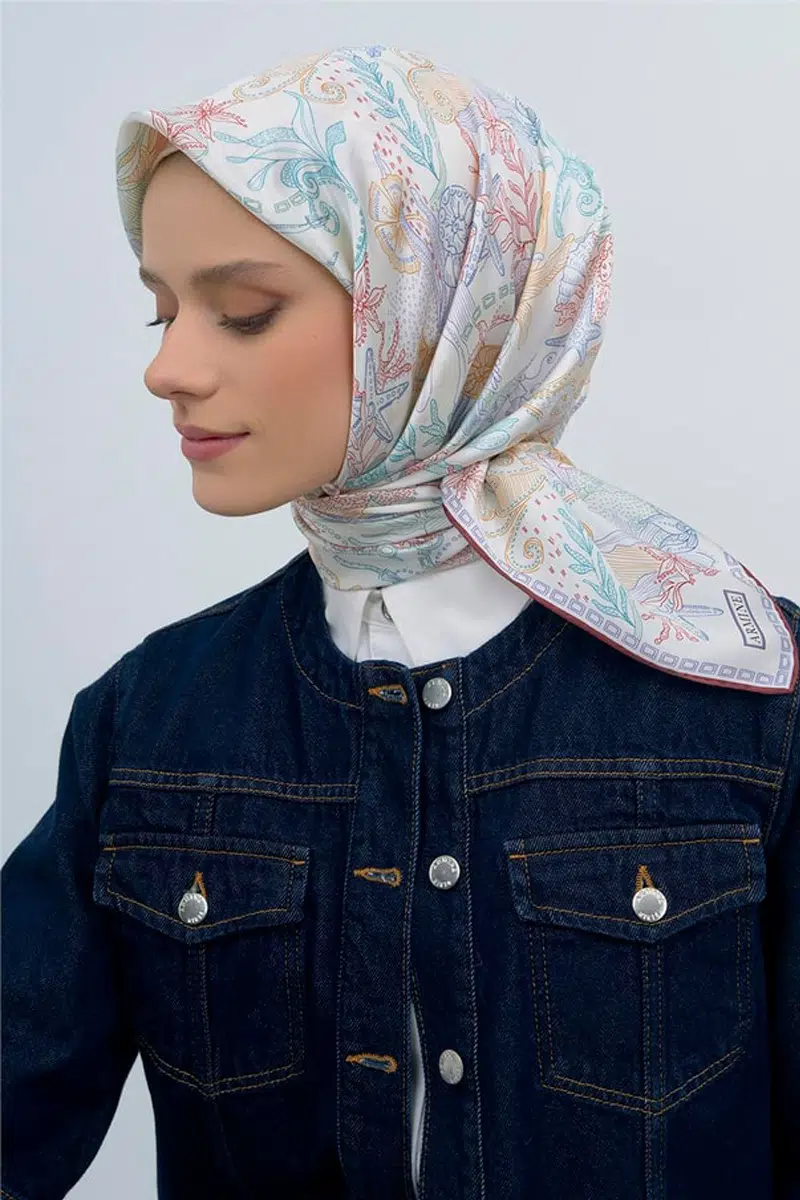 9545 ARMİNE SAF İPEK EŞARP - 51