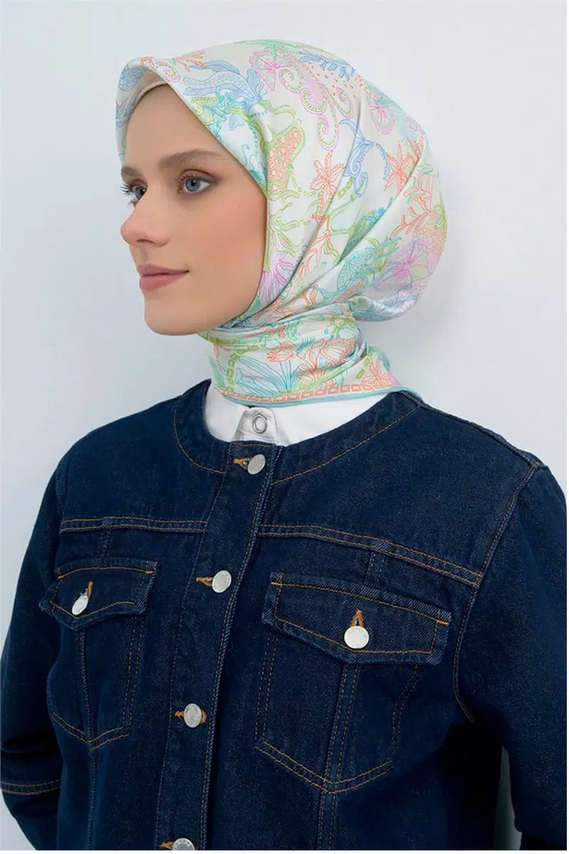 9545 ARMİNE SAF İPEK EŞARP - 84