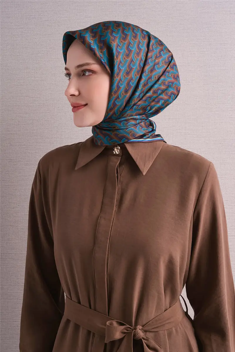 9604 ARMİNE SAF İPEK EŞARP - 09