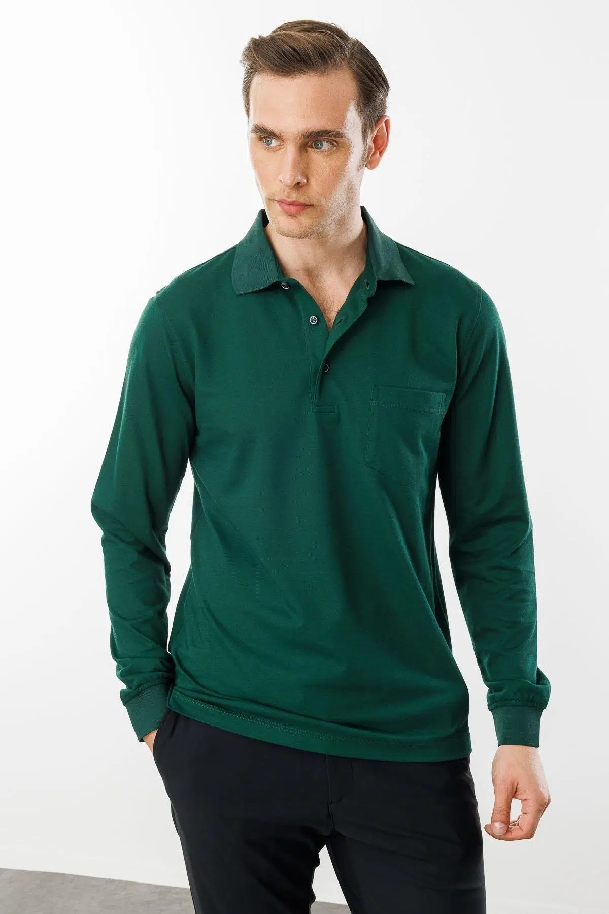 980 DESEN MTA UZUN KOL CEPLİ AYAKLI PY SWEATSHIRT - Z.YEŞİLİ