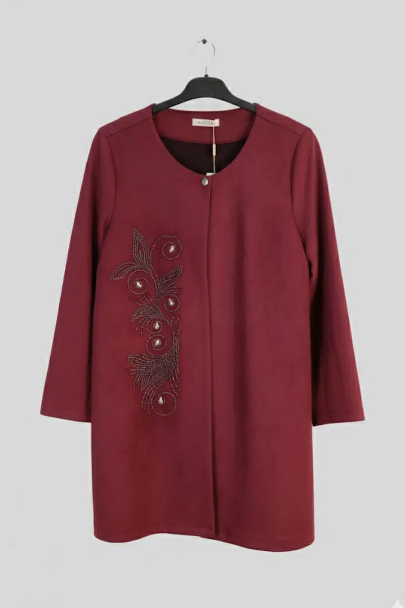 9807 ALZETA YAKASIZ GÜDERİ CEKET