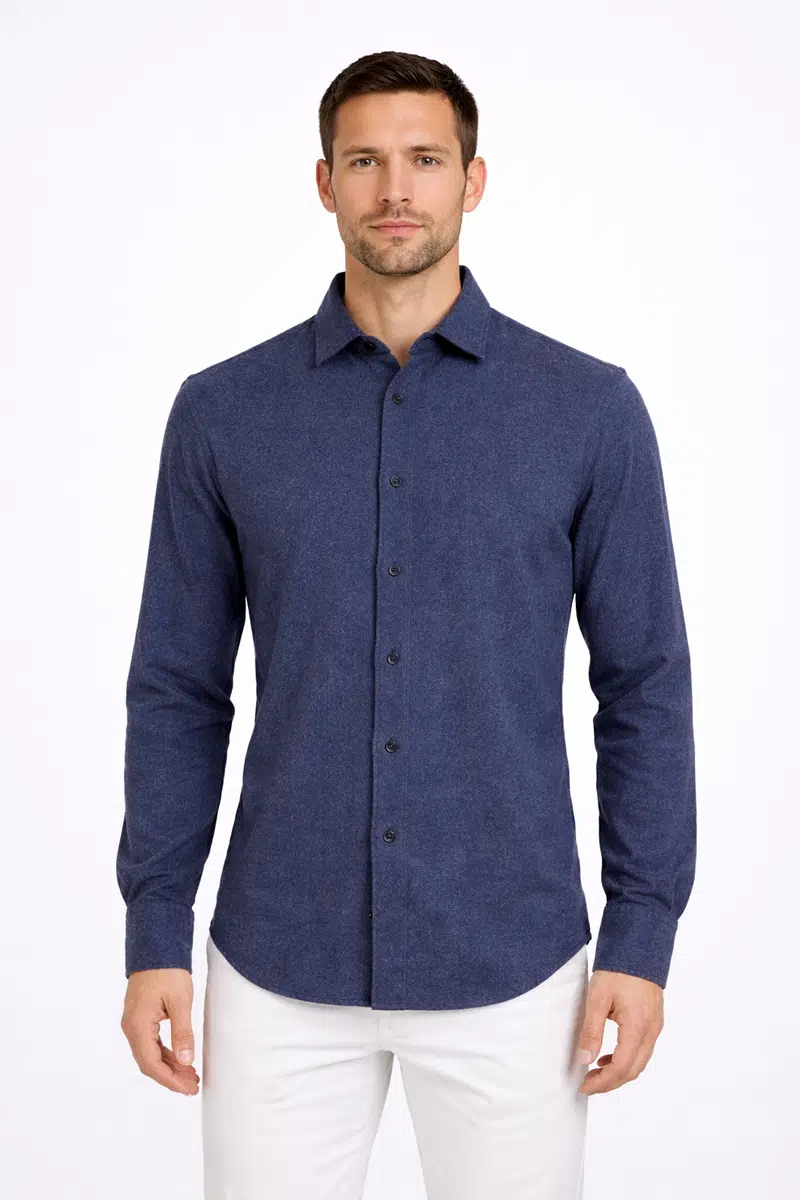 ADVANTE KIŞLIK ÖRME KALIN GÖMLEK - LACİVERT