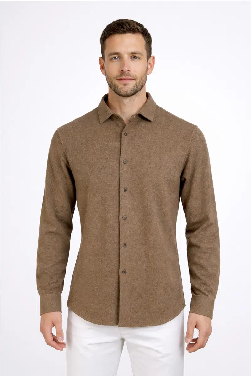 ADVANTE KIŞLIK ÖRME KALIN GÖMLEK - K.CAMEL