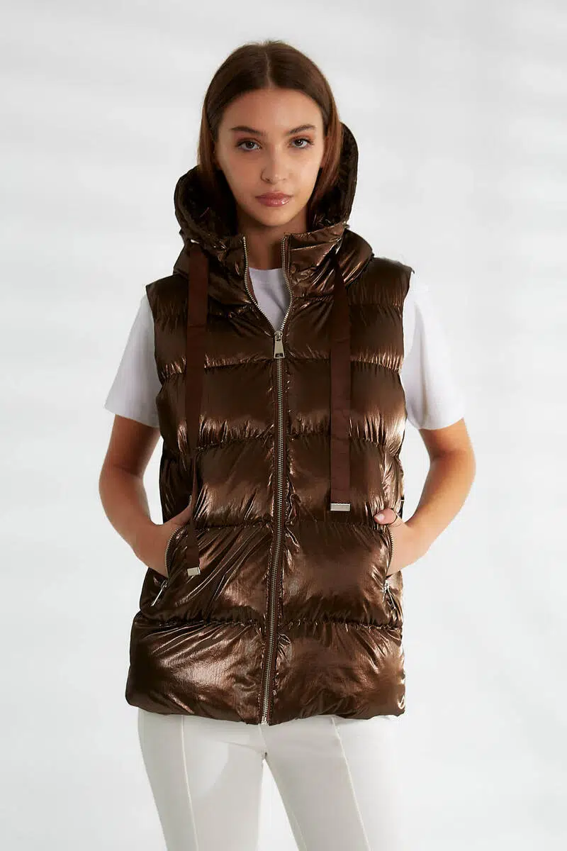 D99071 ROBİN YELEK - KAHVE