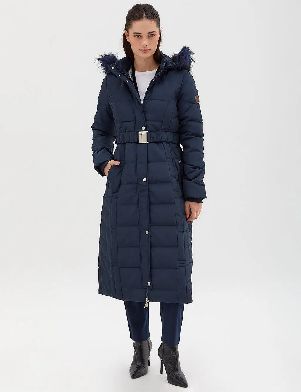 KA-A23-27006 KAYRA KAZ TÜYÜ MONT - LACİVERT