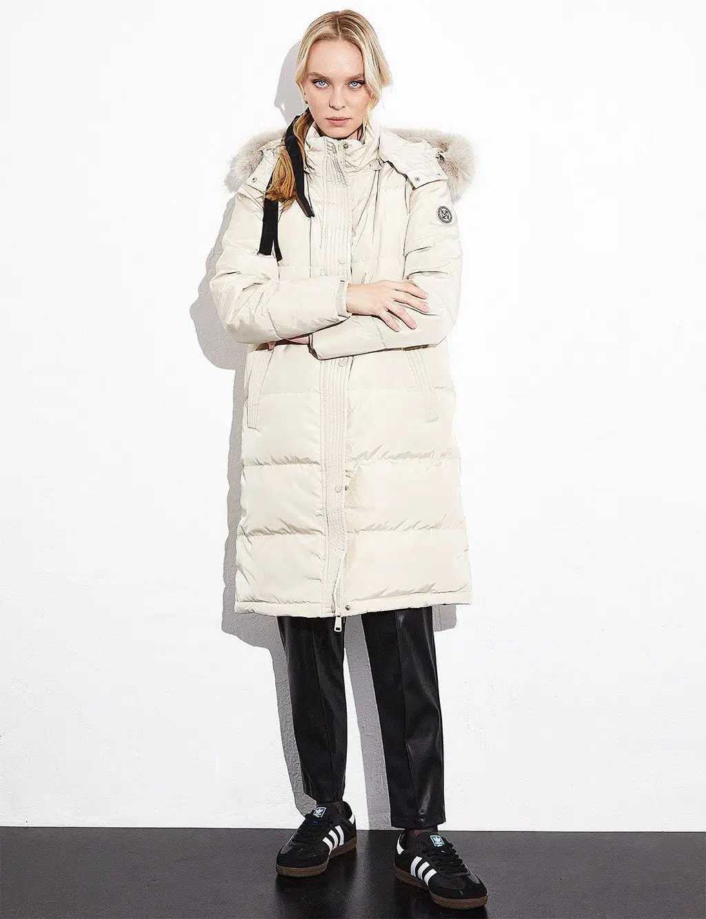 KA-A23-27008 KAYRA KAZ TÜYÜ MONT - KREM