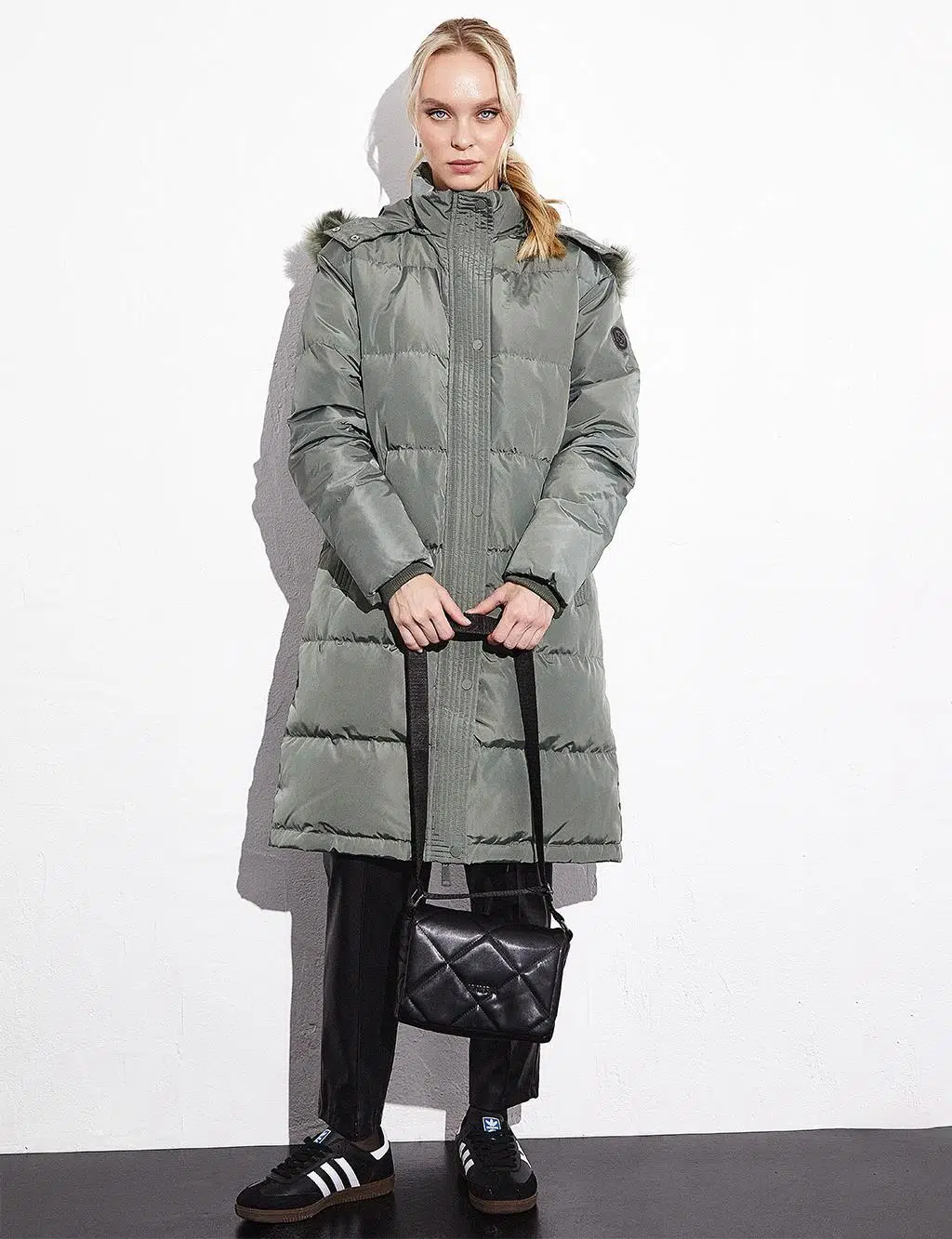 KA-A23-27008 KAYRA KAZ TÜYÜ MONT - KÜF YEŞİLİ