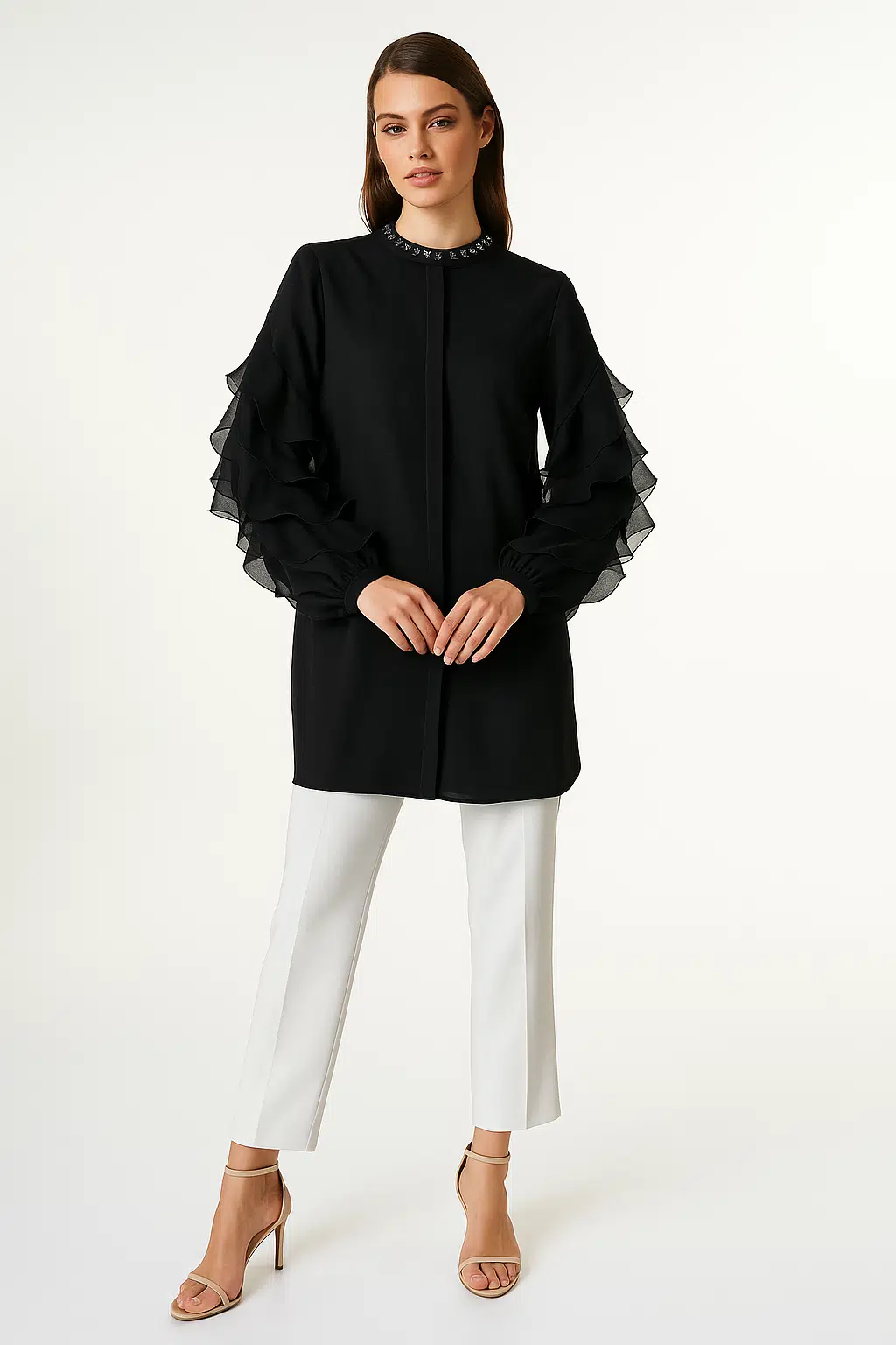 KA-B25-10014 KAYRA BLUZ - SİYAH