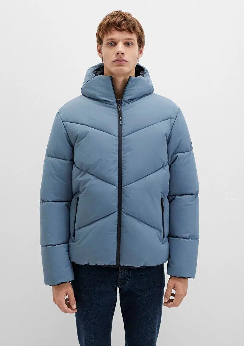 M0110360-70782 MAVİ KAPŞONLU CEKET