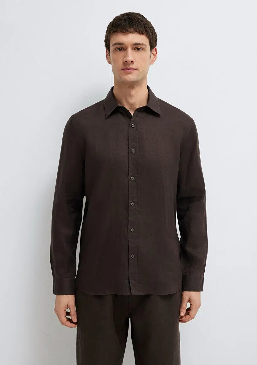 M0211466-70219 MAVİ UZUN KOL GÖMLEK