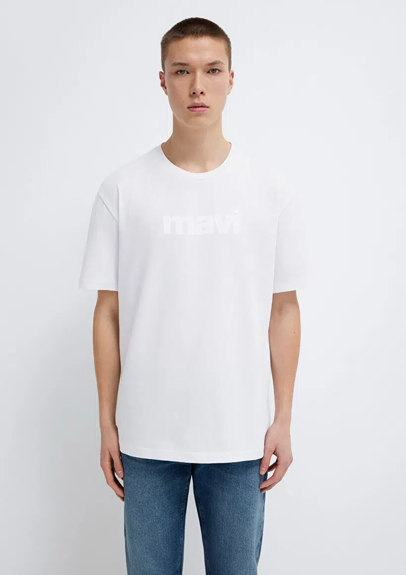 M0611807-620 MAVİ LOGO T-SHIRT