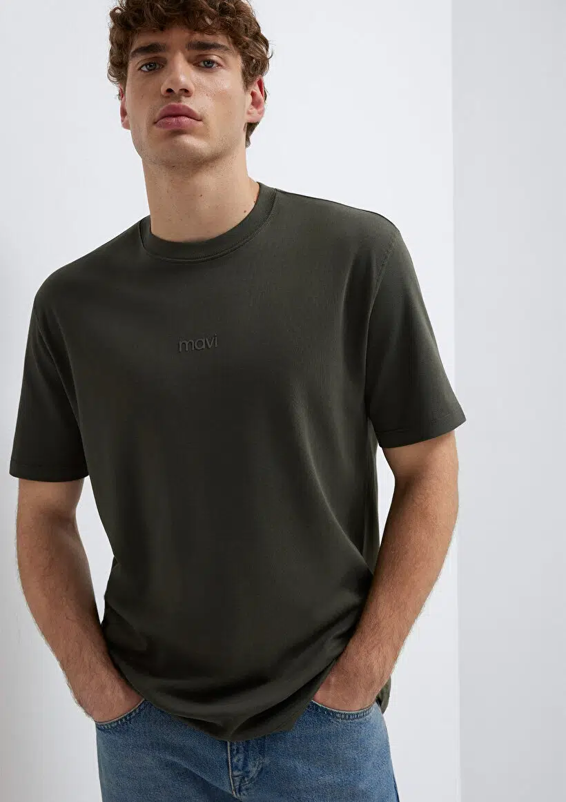 M0613102-71553 MAVİ BASKILI T-SHIRT