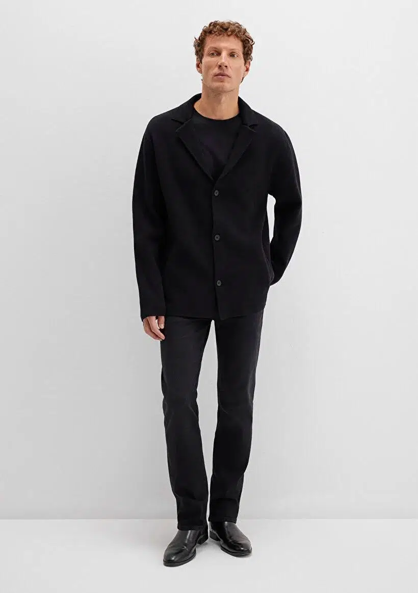 M0710330-900 MAVİ CEPLİ HIRKA