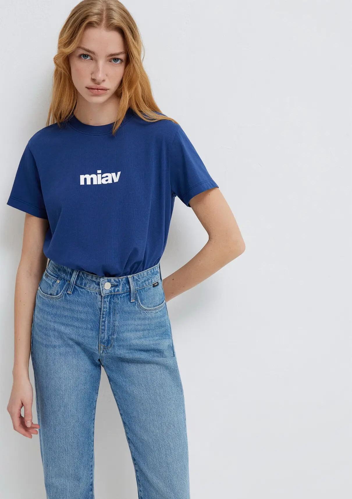 M1610622-70722 MAVİ BASKILI T-SHIRT