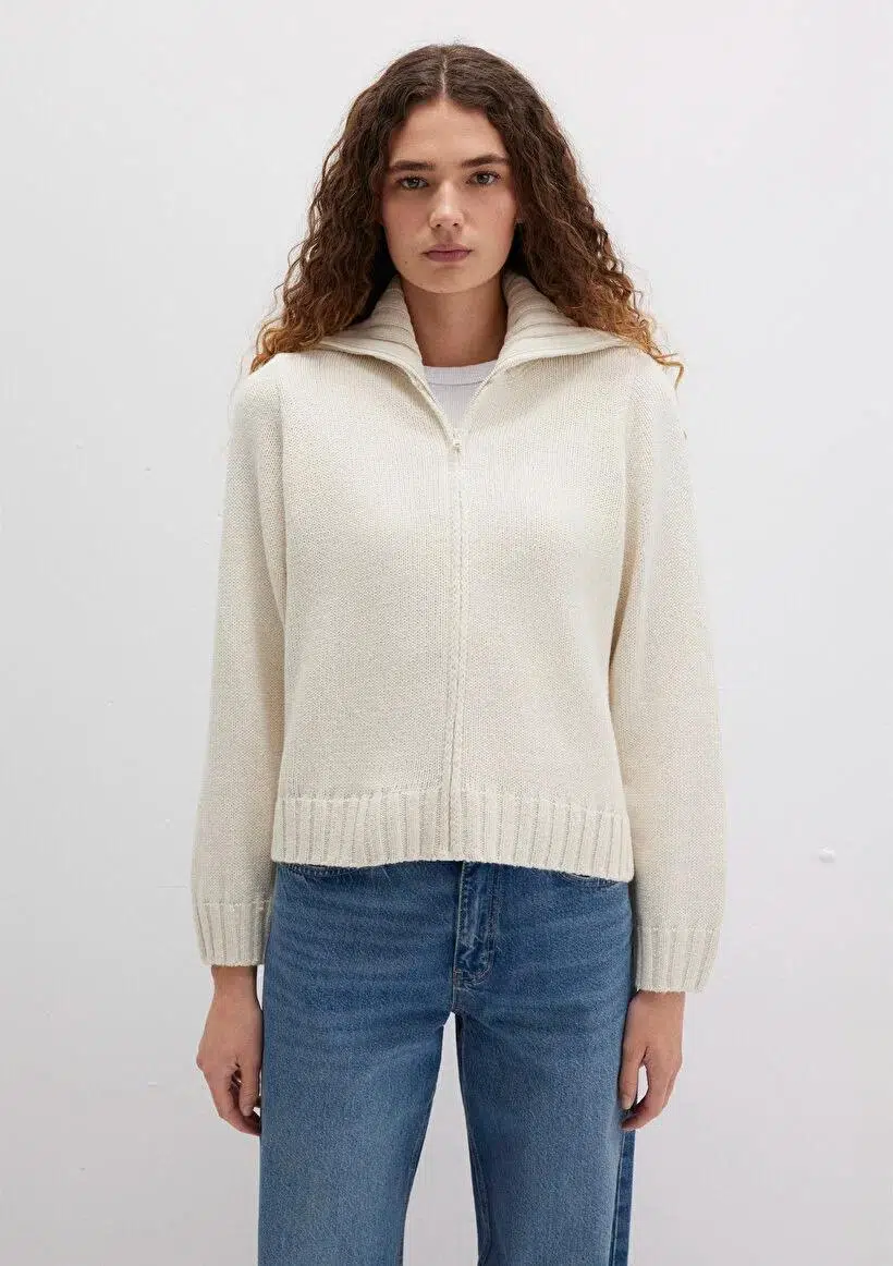 M1710482-70057 MAVİ FERMUARLI HIRKA