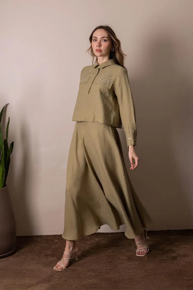 MB24.712 MOODBASİC BONCUK İŞLEMELİ ETEKLİ TAKIM