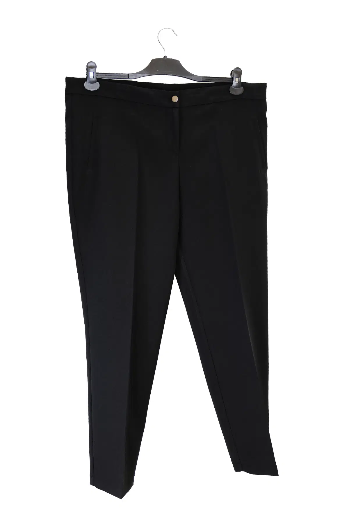 P3111 GİZEMLİ PANTOLON LASTİKLİ BATTAL - SİYAH