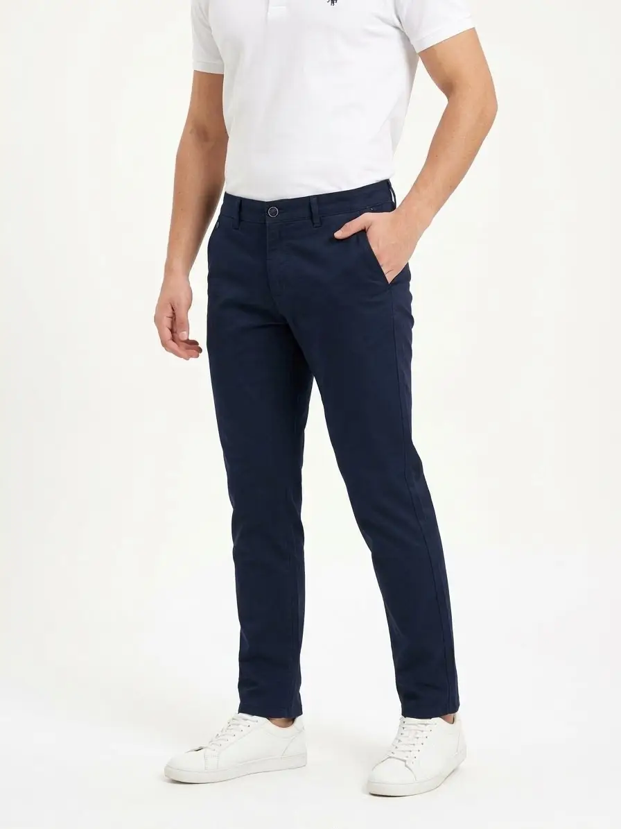 PU-16005 US POLO SPOR DOKUMA PANTOLON - LACİVERT