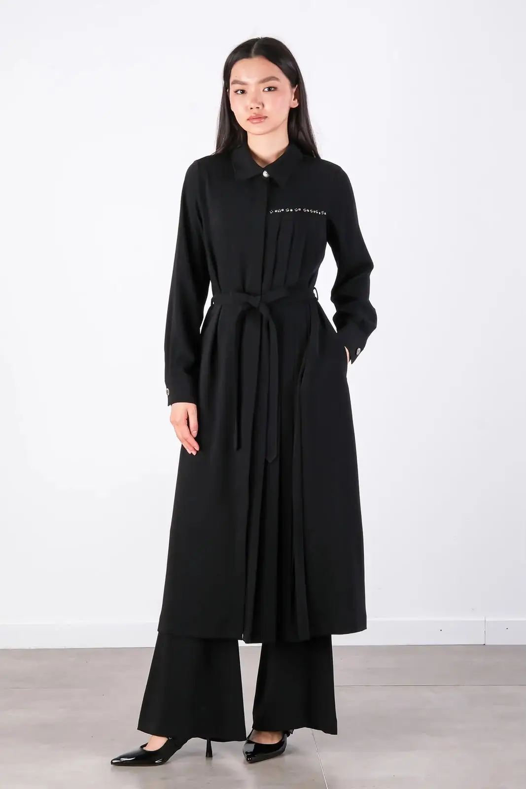 S-26-257 MASSİMO DONNA TUNİK - SİYAH