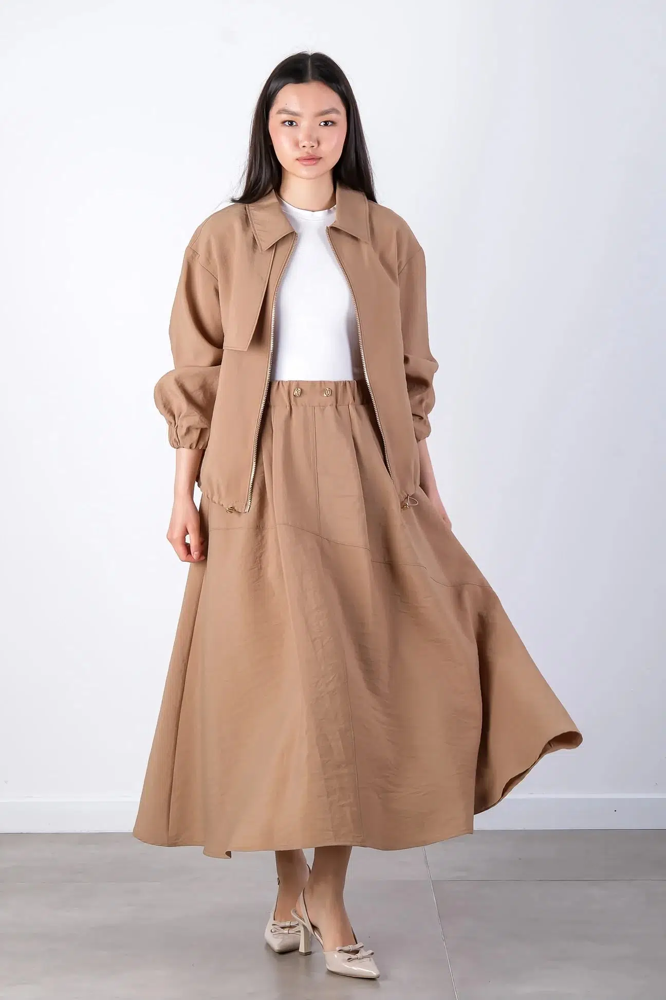 S-26-430 MASSİMO DONNA ETEK - BEJ