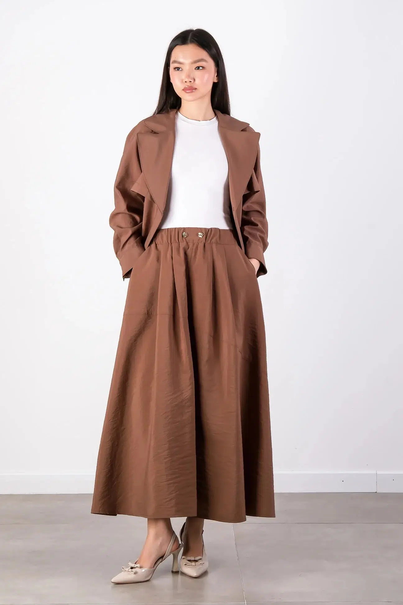 S-26-430 MASSİMO DONNA ETEK - KAHVE