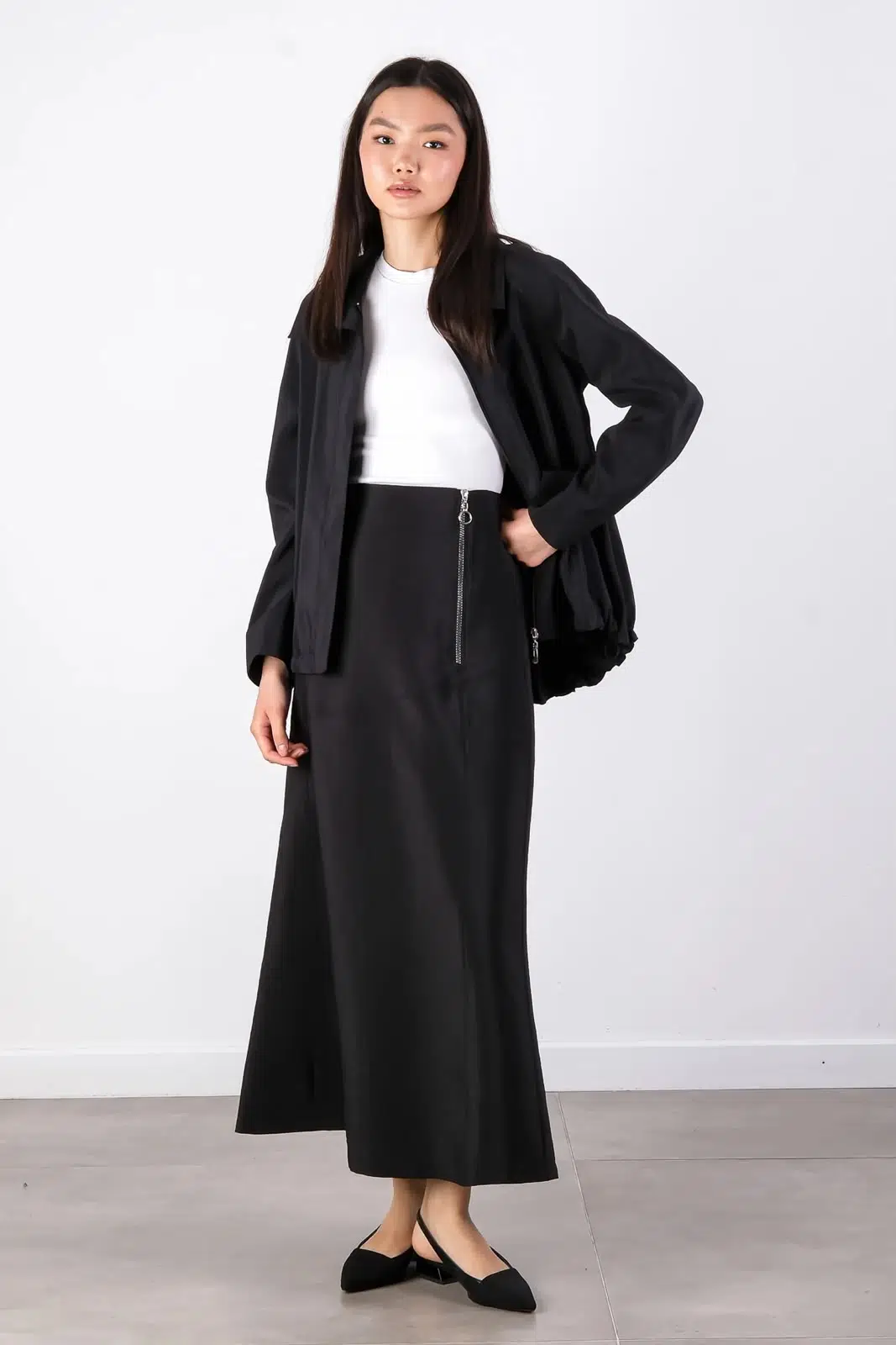 S-26-437 MASSİMO DONNA ETEK - SİYAH