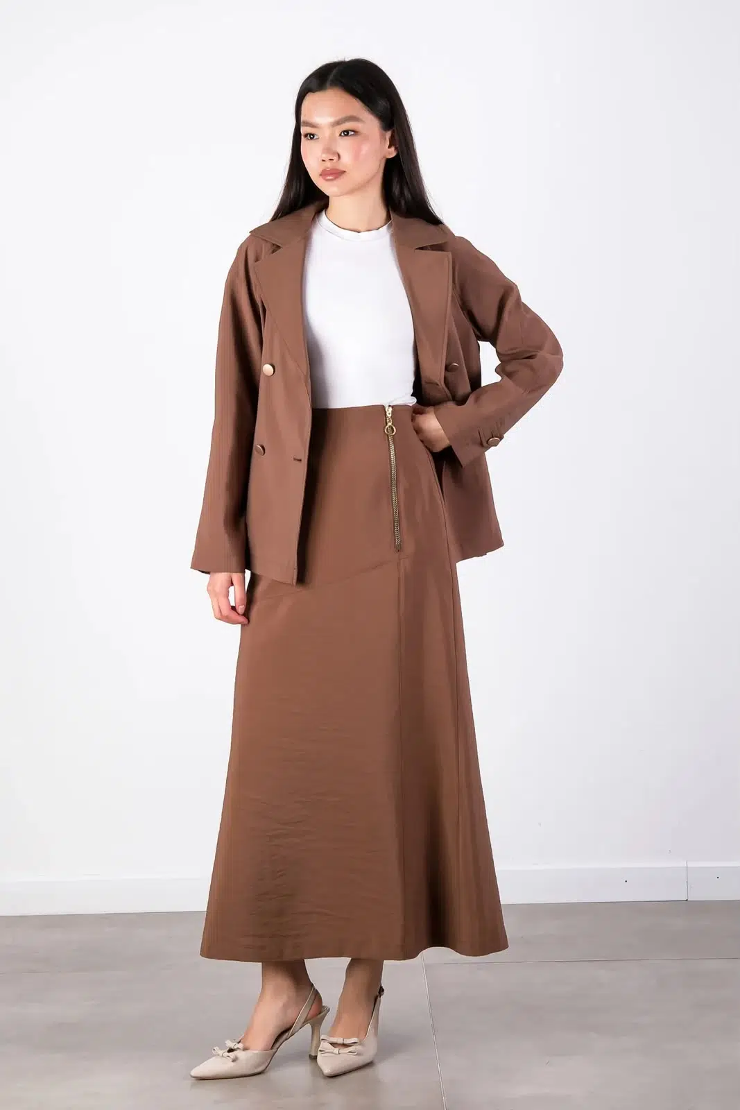 S-26-437 MASSİMO DONNA ETEK - KAHVE