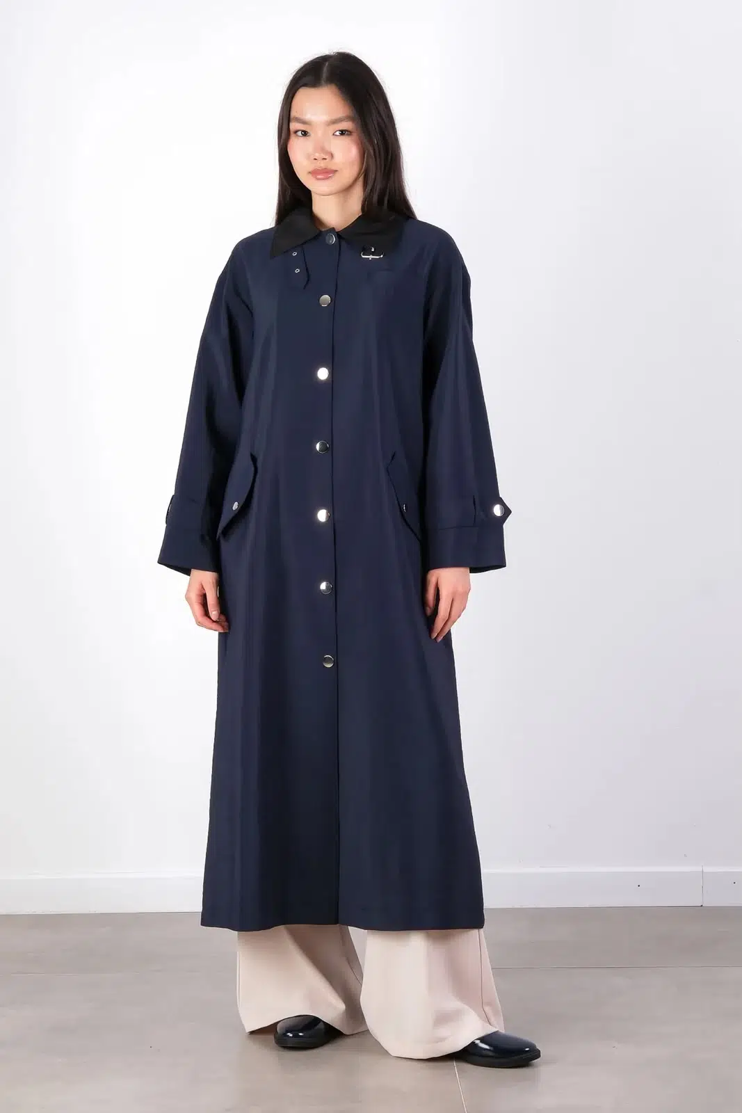 S-26-903 MASSİMO DONNA TRENÇ - LACİVERT
