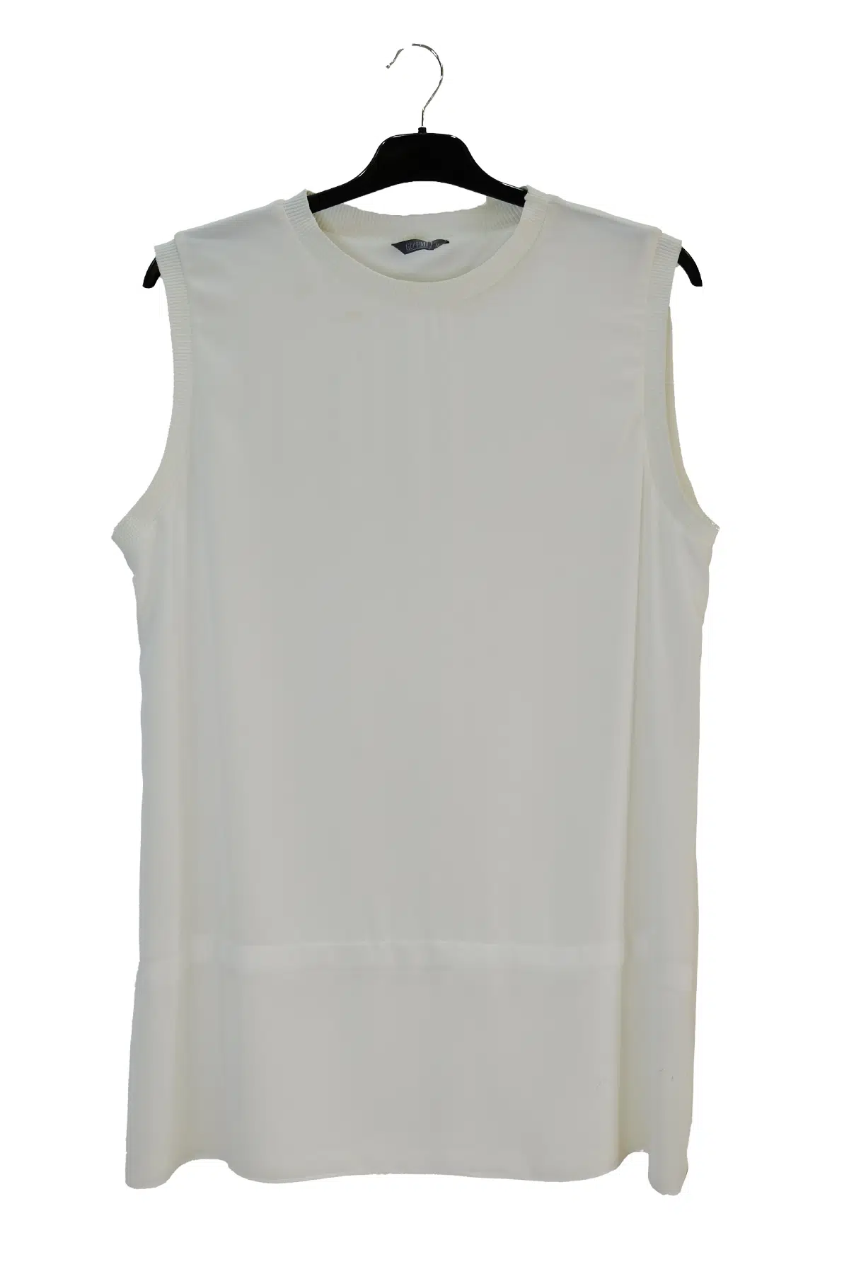 T1171 GİZEMLİ BODY RİBANALI KOLSUZ - EKRU