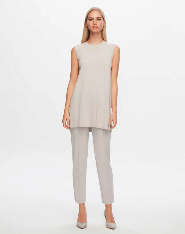 T24Y-7000 MISSDALIDA DAR PAÇA TRİKO PANTOLON - LIGHT GREY