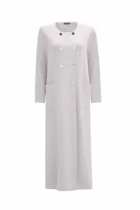 T25PF-9000 MISSDALIDA KRUVAZE DÜĞMELİ UZUN HIRKA