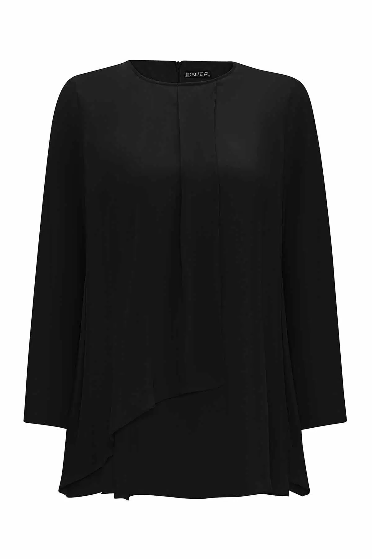 T25Y-6026 MISSDALIDA ÖN KISMI HAREKETLİ KESİM CUPRO TUNİK