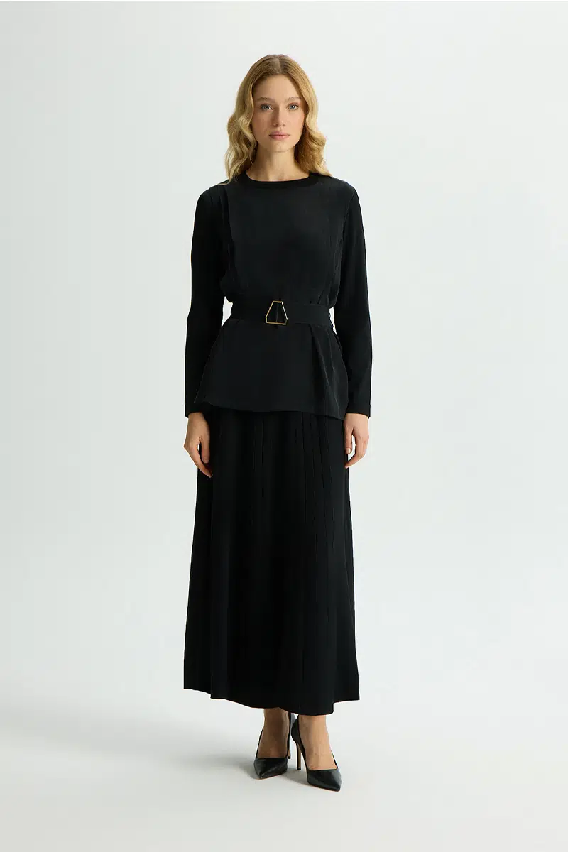 T26Y-2001 MISSDALIDA KORSAJLI PLİSE ETEK