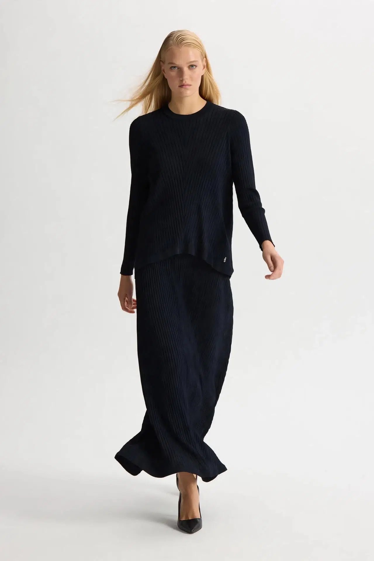 T26Y-6032 MISSDALIDA FİTİLLİ TRİKO TUNİK - DARK NAVY