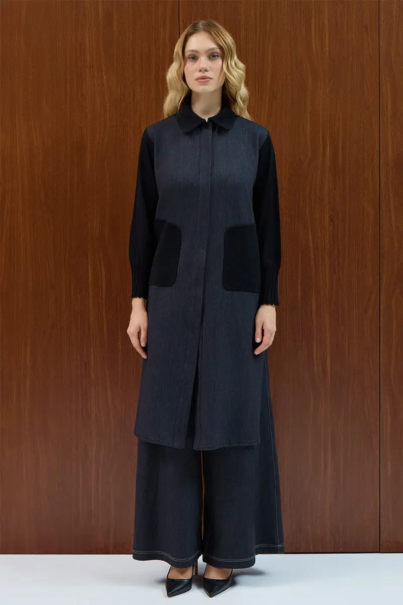 T26Y-8005 MISSDALIDA TRİKO DETAYLI DENİM SPOR KAP